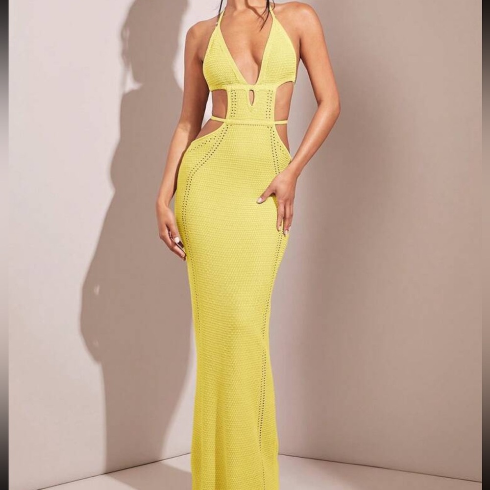 Yellow long dress